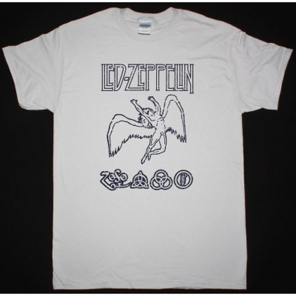 Led Zeppelin Swan Logo Distressed Rock Band Graphic Streetwear Unisex T-Shirt